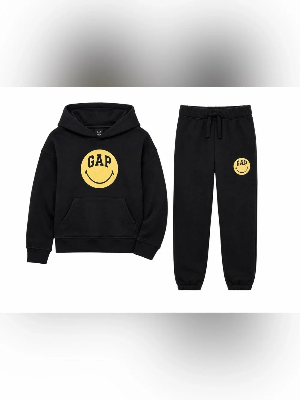 GAP BABY SMILEYWORLD SWEATSUIT - BLACK  SIZE 6-12 MONTHS (NEW WITH TAGS) A13